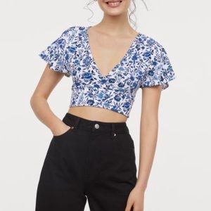 H and M crop top! (Blue)